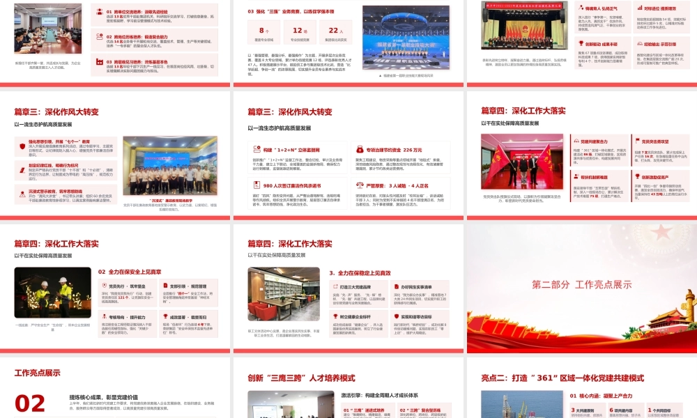 PPT：国有企业党委书记2026年上半年抓基层党建工作述职报告.pptx