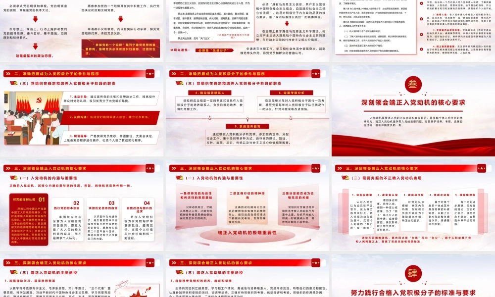 PPT+党课讲稿：严格标准端正动机   争做合格入党积极分子ppt.pptx
