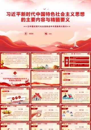 讲稿+PPT：总书记新时代中国特色社会主义思想主要内容与精髓要义ppt.pptx