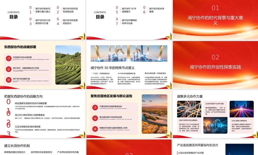 PPT：跨越山海的协作共赢之路，闽宁协作的探索实践与时代启示.pptx
