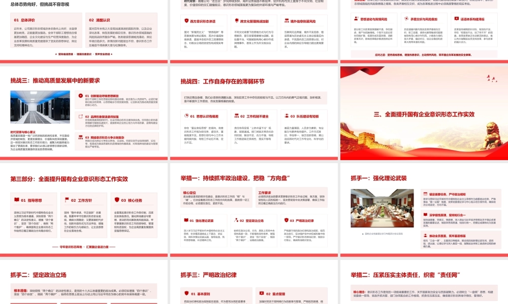 党课PPT：抓实意识形态工作，为国有企业高质量发展提供坚强思想政治保障.pptx