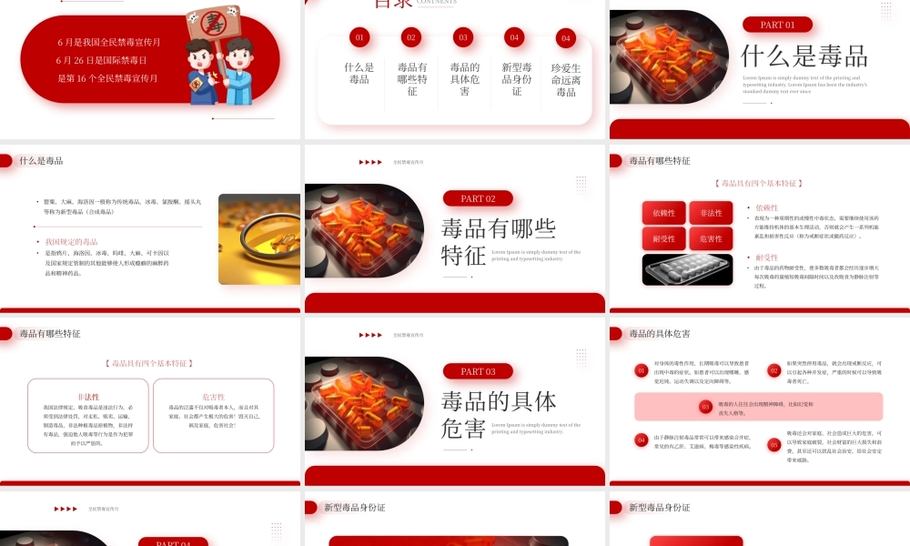 红色全民禁毒宣传月 .pptx