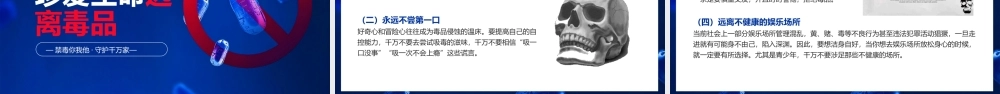 蓝色简约风禁毒宣传月主题.pptx