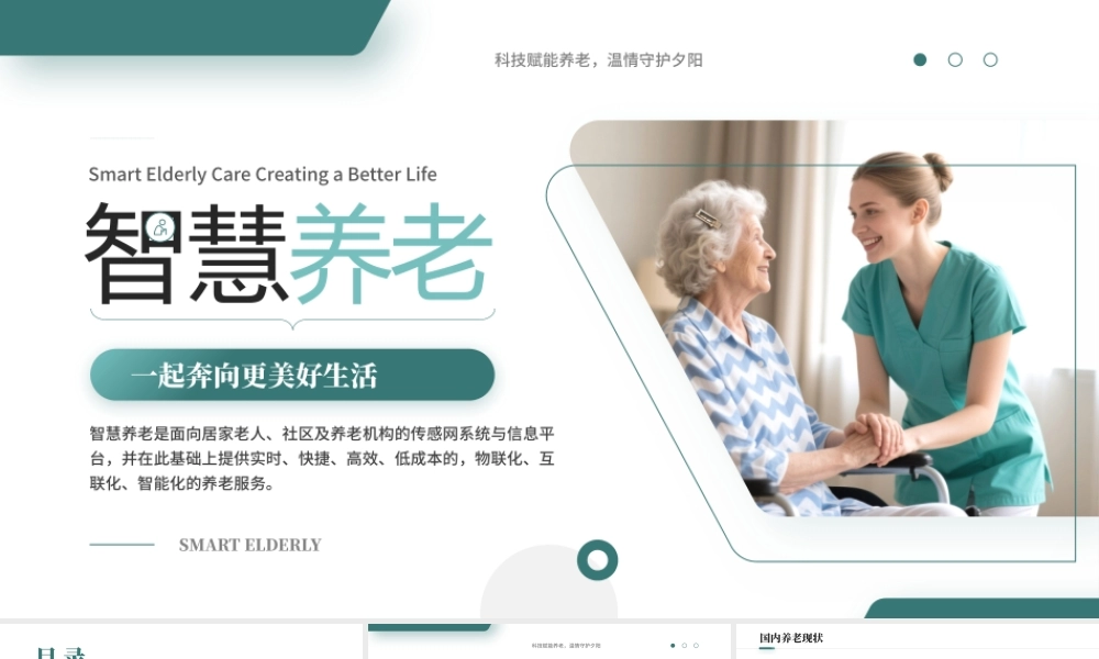 绿色简约风智慧养老商业计划书.pptx