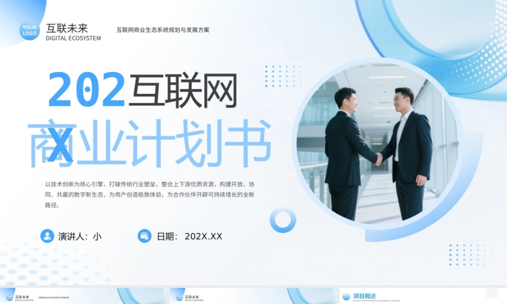 蓝色商务风互联网商业计划书 (2).pptx