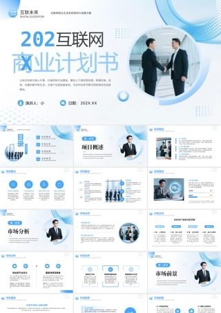 蓝色商务风互联网商业计划书 (2).pptx