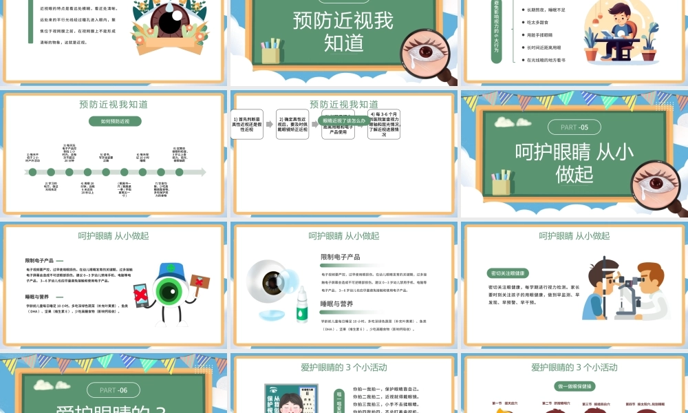 绿色简约卡通爱眼日 .pptx