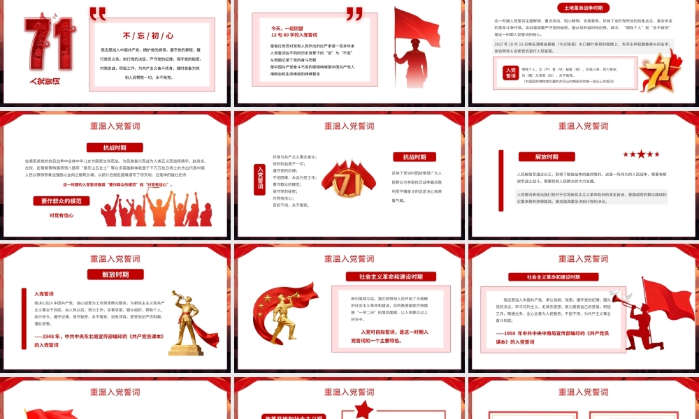 庆祝7.1建党节105周年重温入党誓词 .pptx