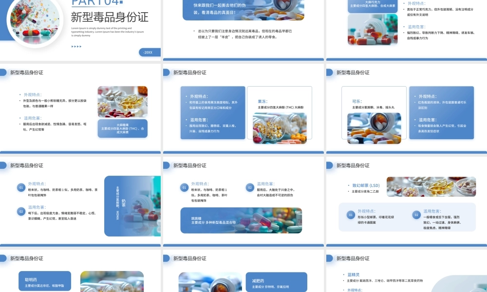 蓝色简约全民禁毒宣传月 .pptx