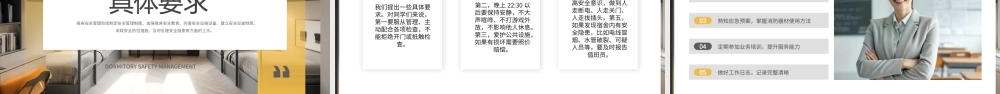 黄色简约风宿舍安全管理.pptx