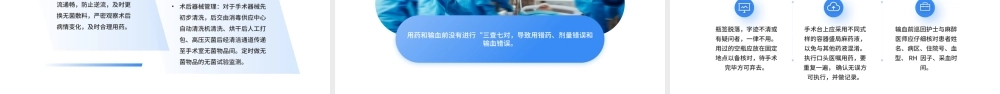 蓝简约医疗手术室的护理安全管理 .pptx