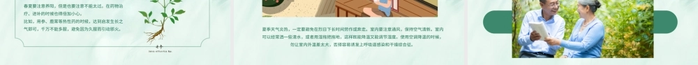 浅绿色简约中医夏季养生 .pptx
