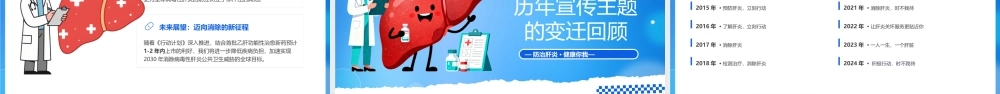 蓝色卡通风世界肝炎日介绍.pptx