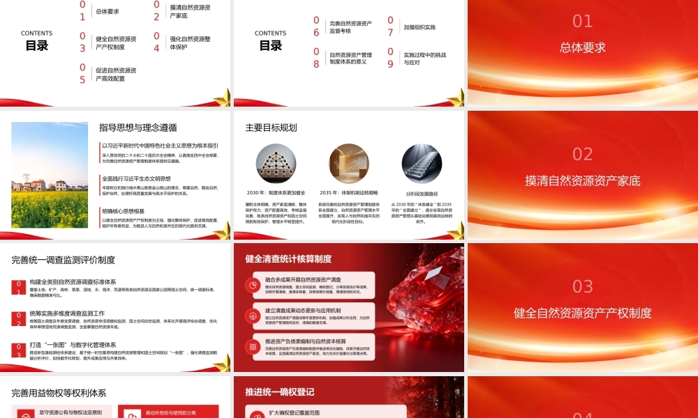 PPT：《关于完善自然资源资产管理制度体系的意见》.pptx