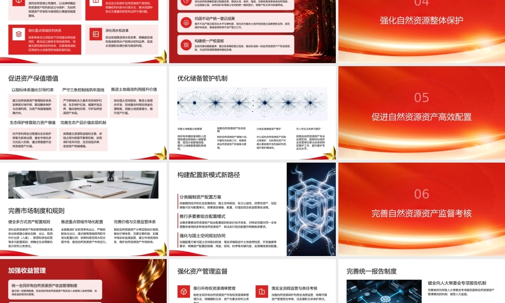 PPT：《关于完善自然资源资产管理制度体系的意见》.pptx