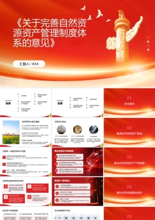 PPT：《关于完善自然资源资产管理制度体系的意见》.pptx