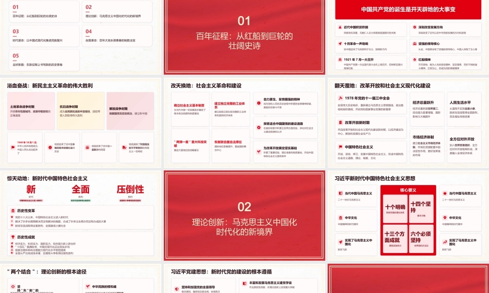 七一党课PPT：赓续红色血脉+奋进复兴征程.pptx