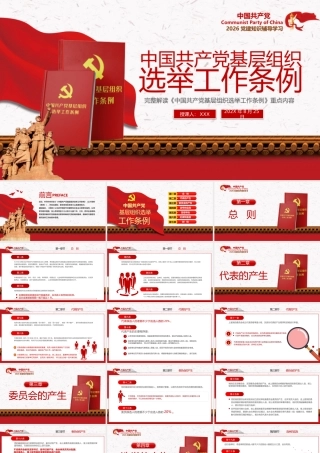 解读中国共产党基层组织选举工作条例重点内容PPT模板课件.pptx