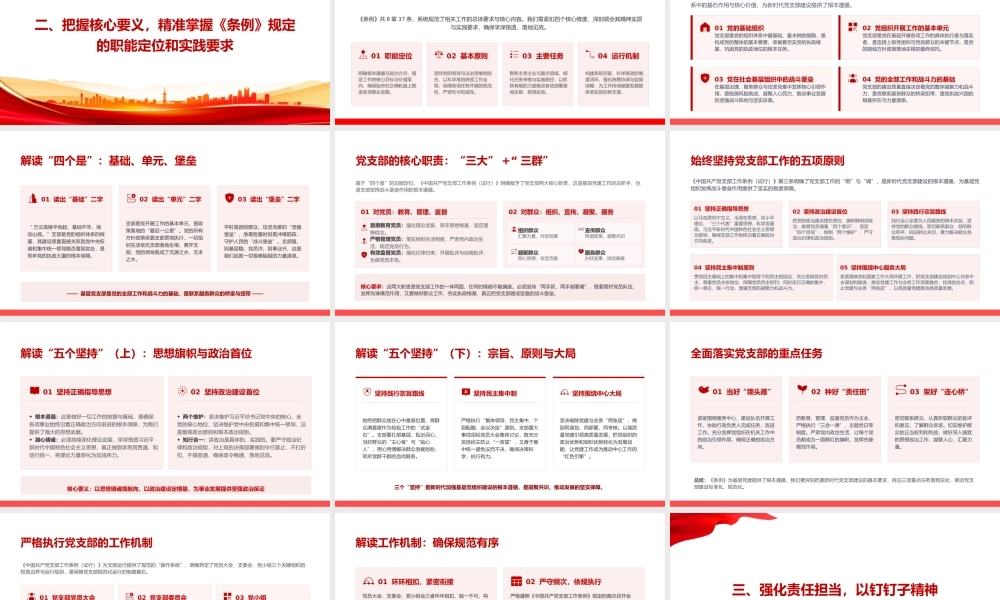 党课PPT：对标《支部工作条例》，提升基层党建工作质量.pptx