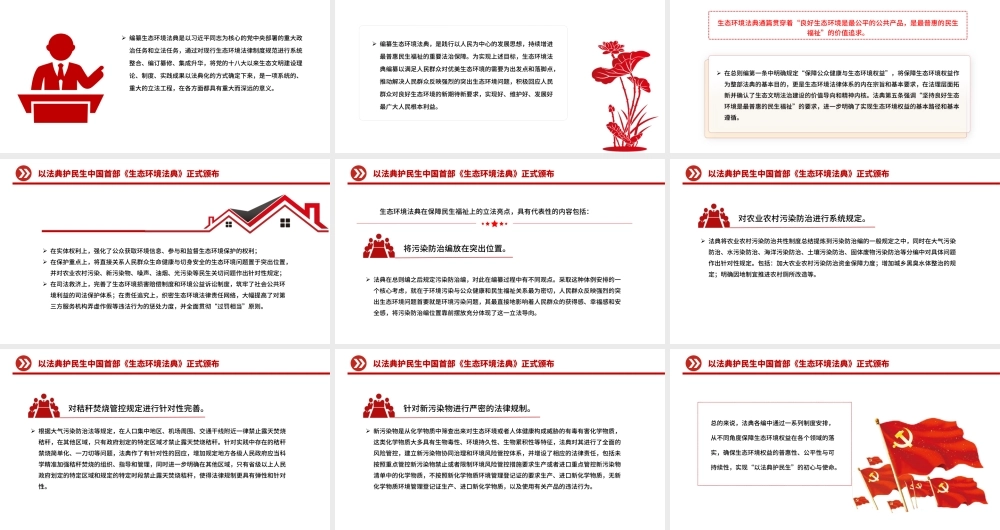 PPT+党课讲稿：以法典护民生PPT《生态环境法典》ppt.pptx