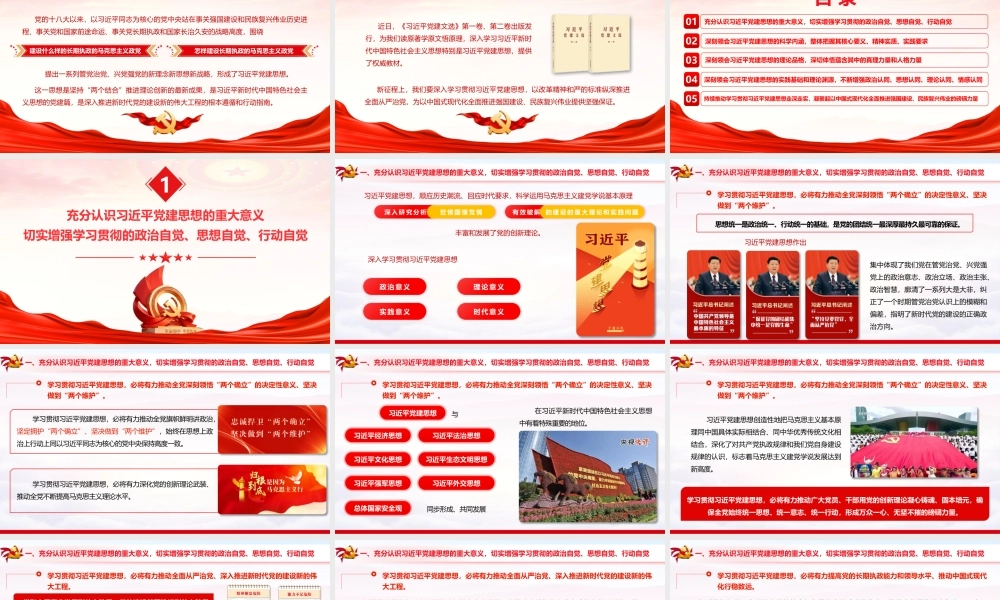 PPT：坚持以习近平党建思想为指引奋力推进新时代党的建设新的伟大工程.pptx