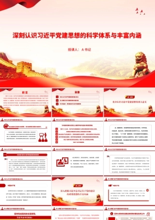 党课PPT：深刻认识习近平党建思想的科学体系与丰富内涵.pptx
