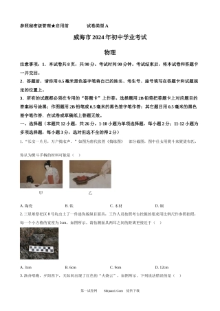 2024年山东省威海市中考物理试题.docx