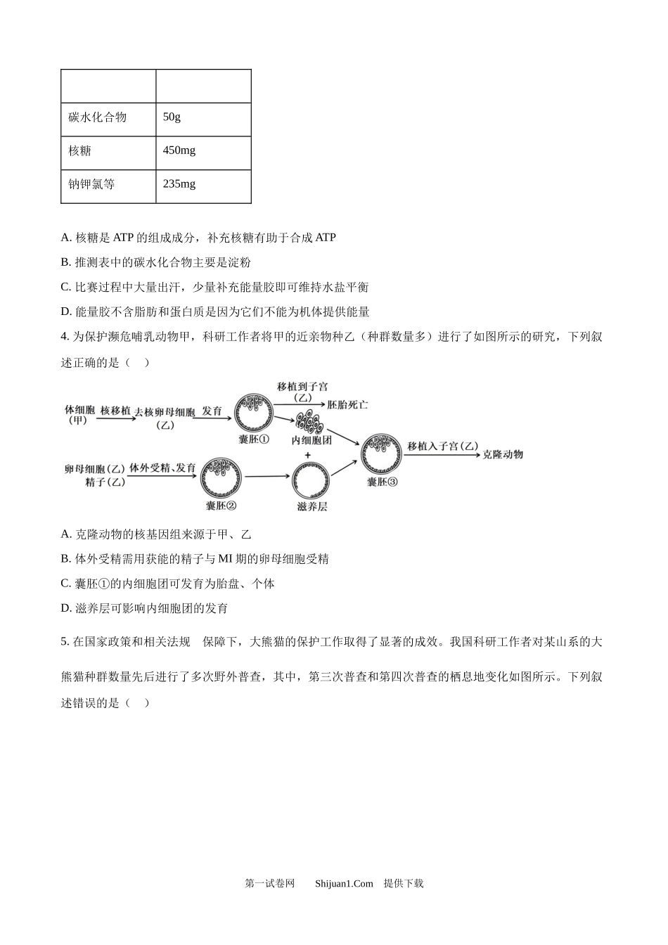 2025年高考生物试卷（重庆卷）.docx_第2页
