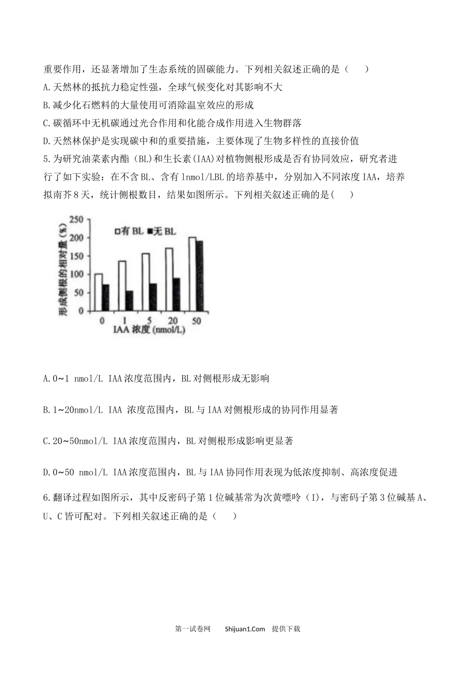 2023年高考生物试卷（江苏）.docx_第2页