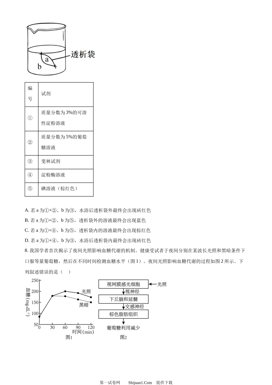 2023年高考生物试卷（重庆）.docx_第3页