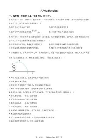 2024年山东省枣庄市中考物理试题.docx