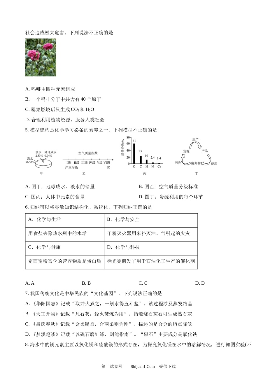 2025年甘肃省兰州市中考化学真题.docx_第2页