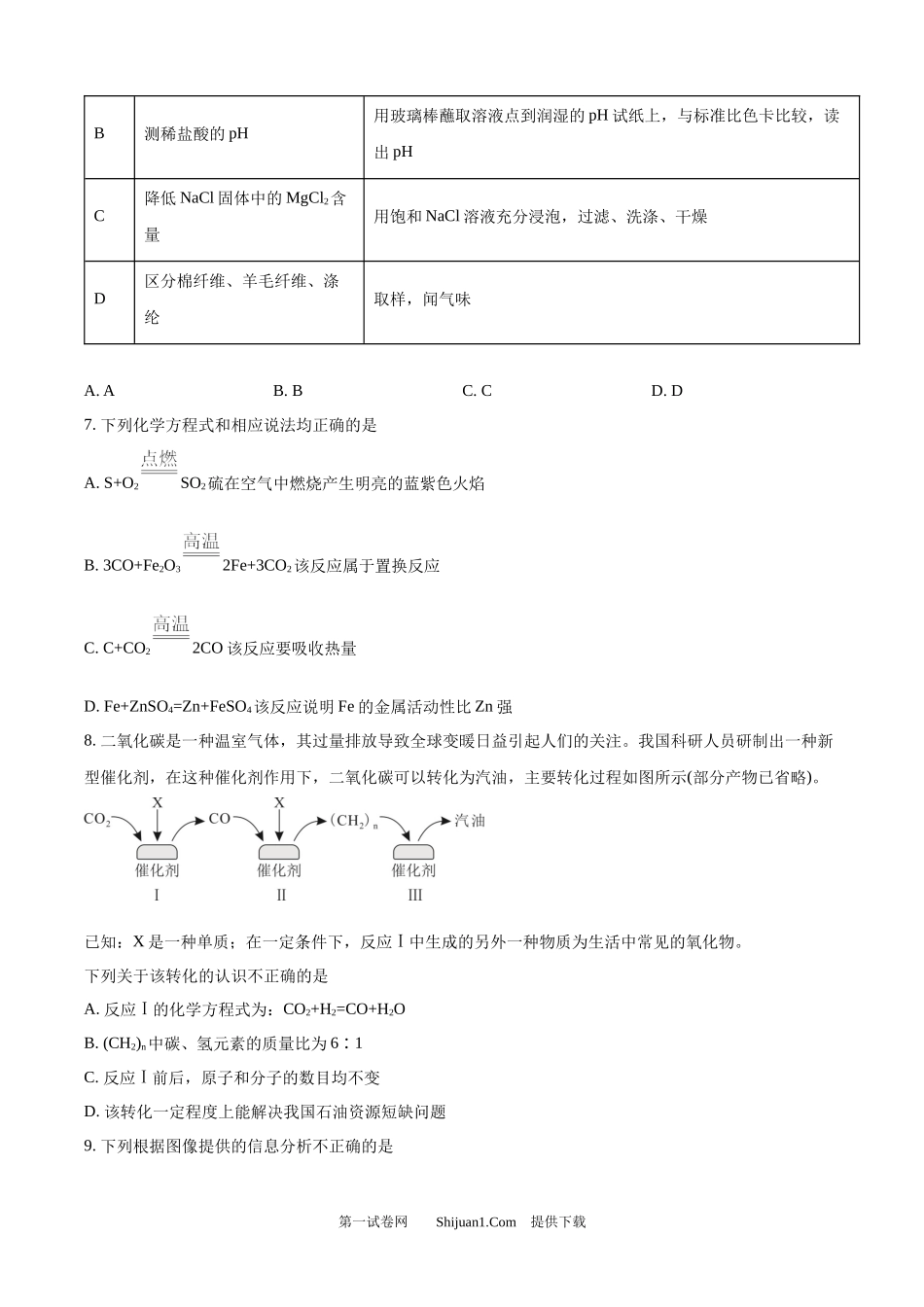 2025年四川省凉山州中考化学真题.docx_第2页