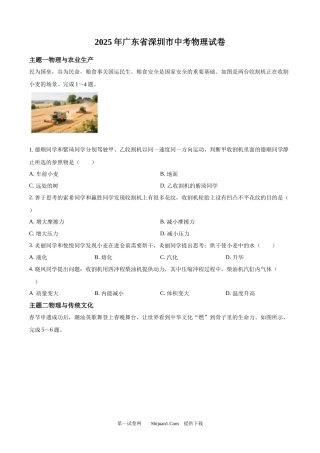 2025年广东省深圳市中考物理试题.docx