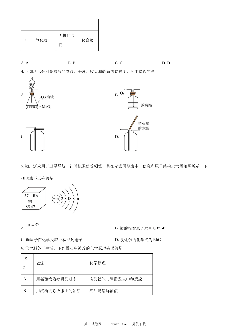 2024年山东省威海市中考化学真题.docx_第2页