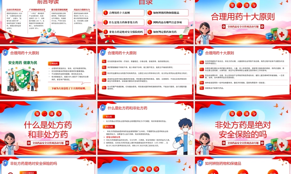 党政简约风2026年全国药品安全宣传周药监为民创新引领药品安全宣传周.pptx