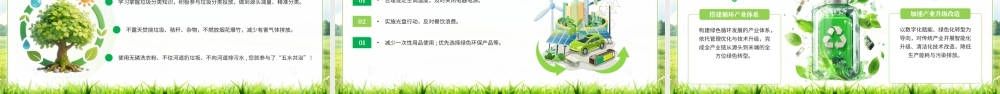 小清新绿色全国生态日建设美丽中国 .pptx