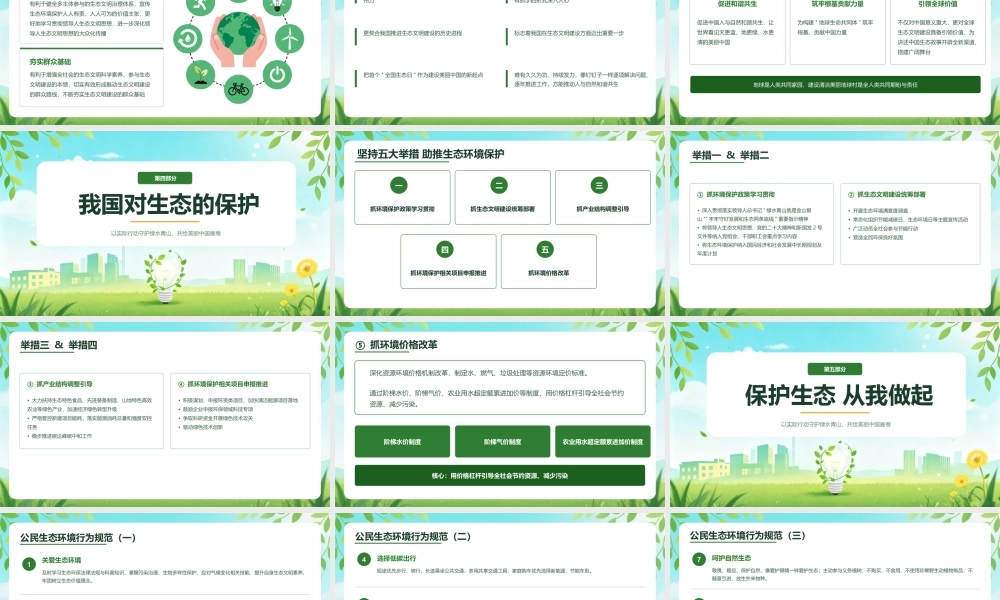 绿色扁平风全国生态日介绍 .pptx