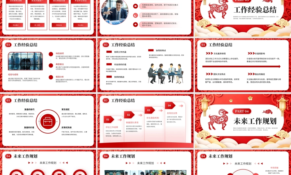 2027年终工作总结剪纸风暨羊年新年计划.pptx
