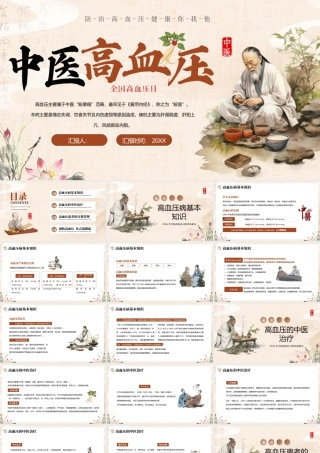 棕色中国风中医高血压.pptx