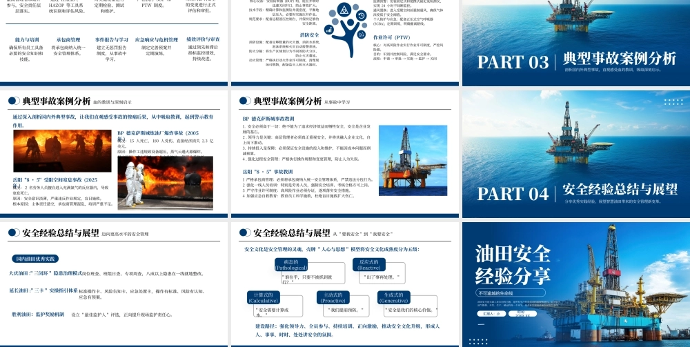 蓝色简约油田安全经验分享 .pptx