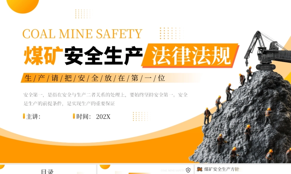 黄色煤矿安全生产法律法规 .pptx
