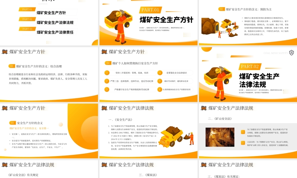 黄色煤矿安全生产法律法规 .pptx