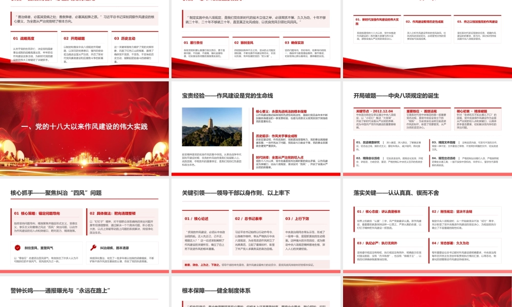 党课PPT：坚持推进作风建设常态化长效化.pptx
