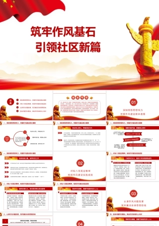 党课讲稿+PPT：筑牢作风基石 引领社区新篇.pptx