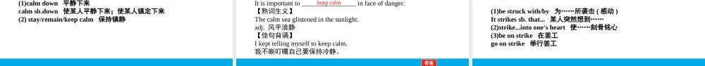 培根筑基 5 --课堂全面过必修一Unit 4（课件） 高考英语一轮复习全面过（人教版2019）.ppt