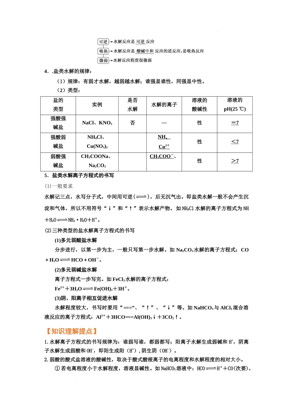 第三节  盐类的水解（考点考法剖析） 高考化学一轮针对性复习方案（全国通用）（解析版）.docx_第2页