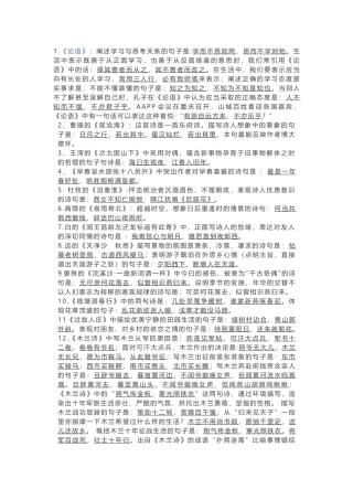 初中语文部编版古诗词高频考点.docx