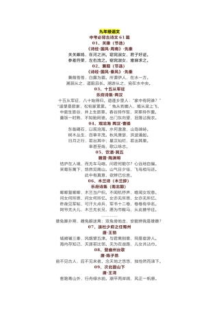 初中语文考试必背古诗文61篇.docx