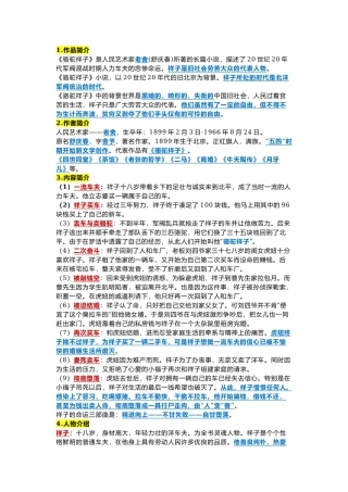 初中语文七年级下册必读名著《骆驼祥子》考点及练习题.docx